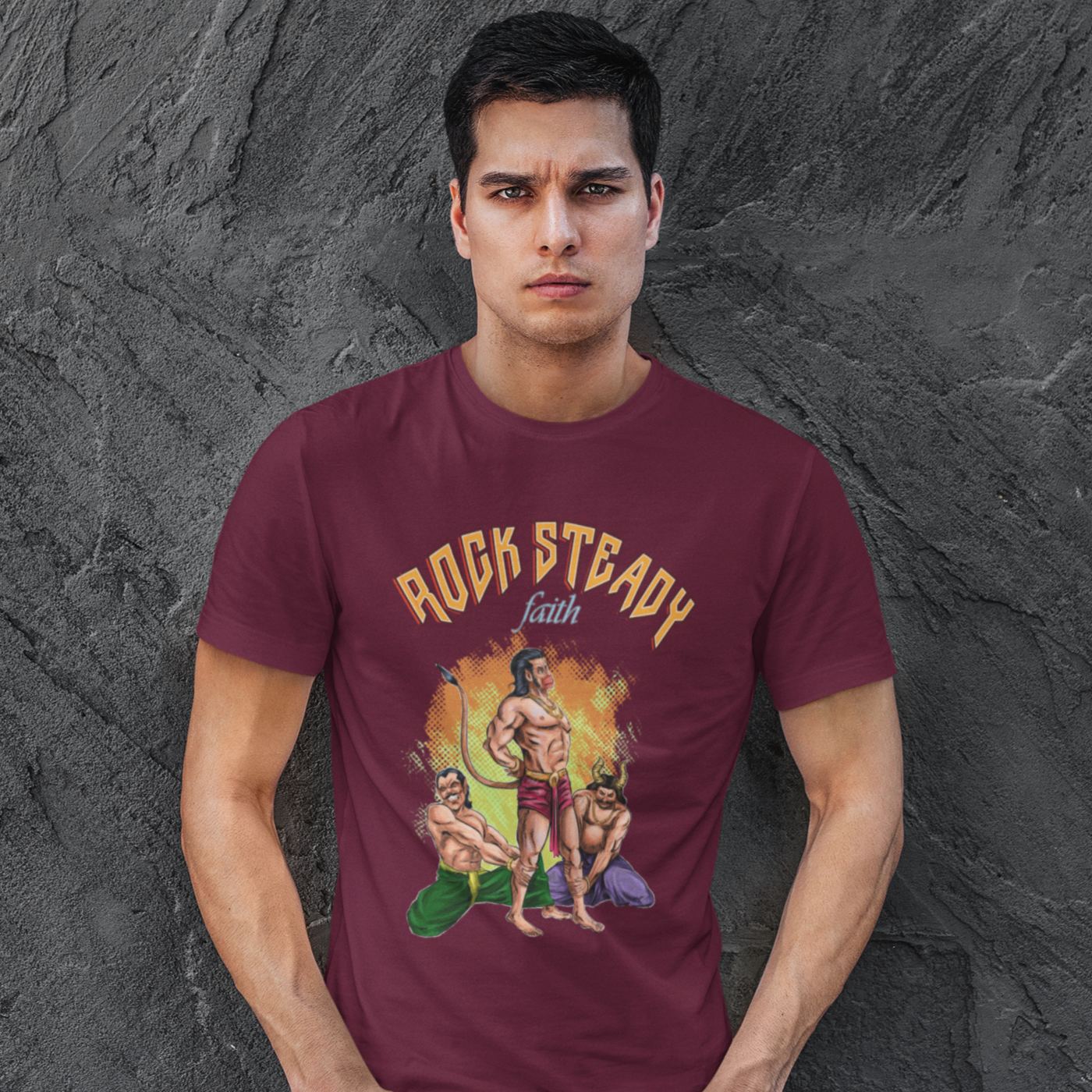 Warrior Angad - Rocksteady Faith: Maroon T-shirt