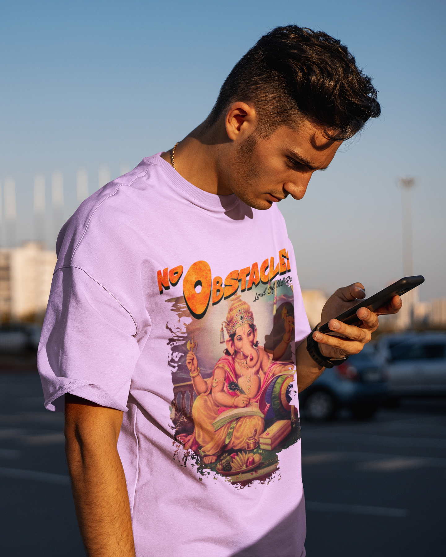Sri Ganesh - "No Obstacles" Oversized T-Shirt.