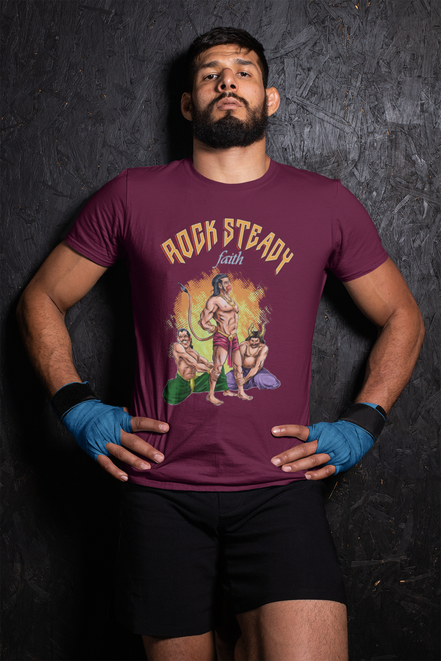 Warrior Angad - Rocksteady Faith:  Maroon T-shirt