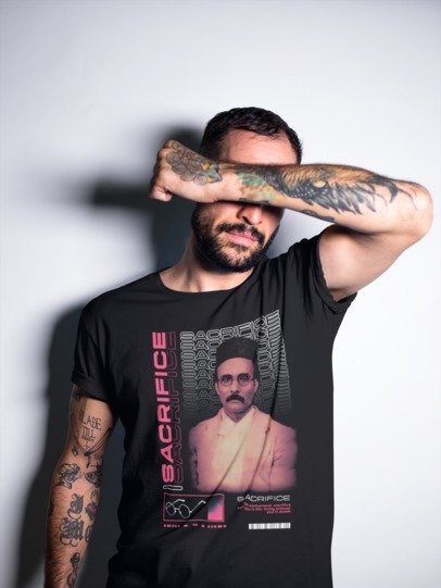 Sacrifice : Veer Savarkar Black T-shirt