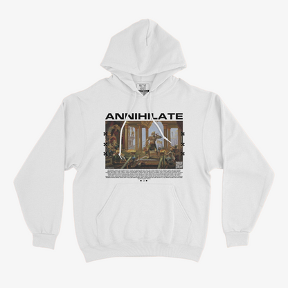 Annihilate: Lord Hanuman White Hoodie