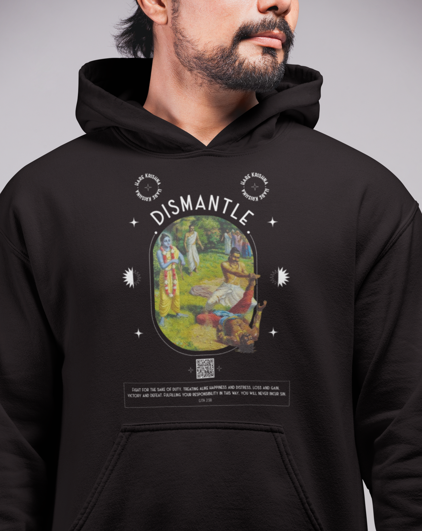 Dismantle: Lord Krishna Black Hoodie