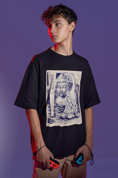 Shankar Bhagwan - Oversized Black T-shirt